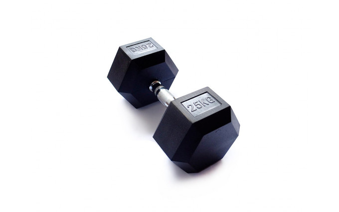 Гантель гексагональная обрезиненная 25 кг Гантель гексагональная обрезиненная 25 кг